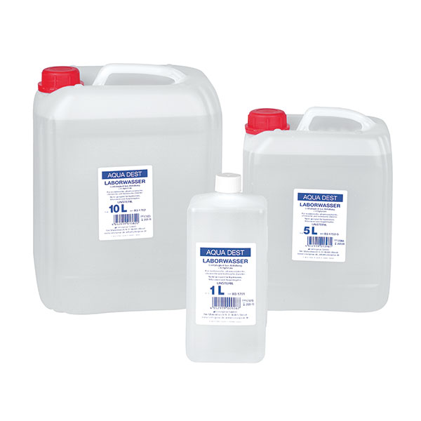 Produktbild Aqua Dest Laborwasser, 1 Liter