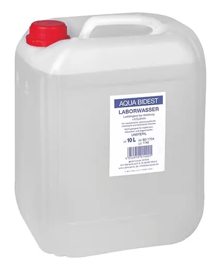 Produktbild Aqua Bidest, Laborwasser, 10 Liter