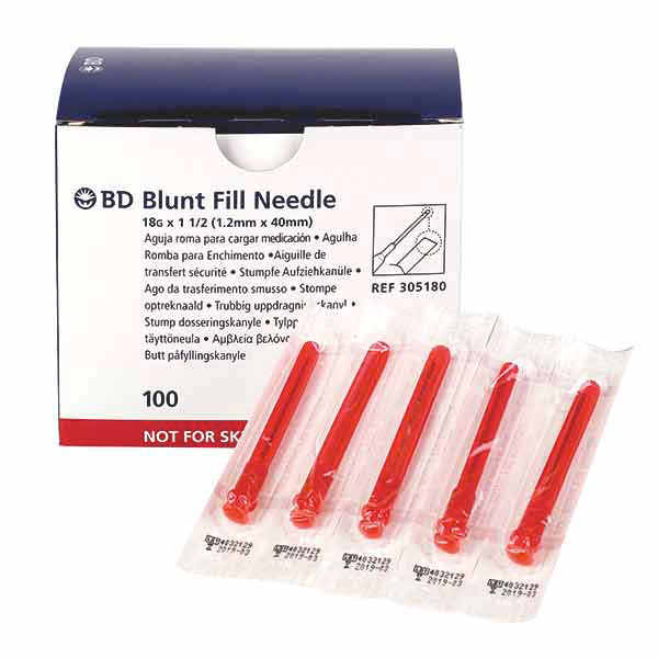 Produktbild Blunt Fill Sicherheitsaufziehkanülen, mit Filter, 18G x 1 1/2''