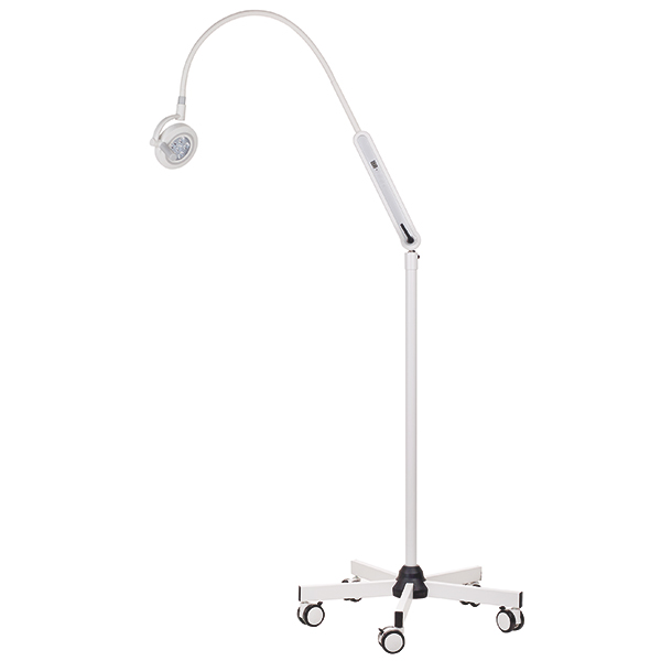 Produktbild LED-Untersuchungsleuchte Servocomfort auf 5-Fuß-Fahrstativ, Maximalhöhe 1850 mm