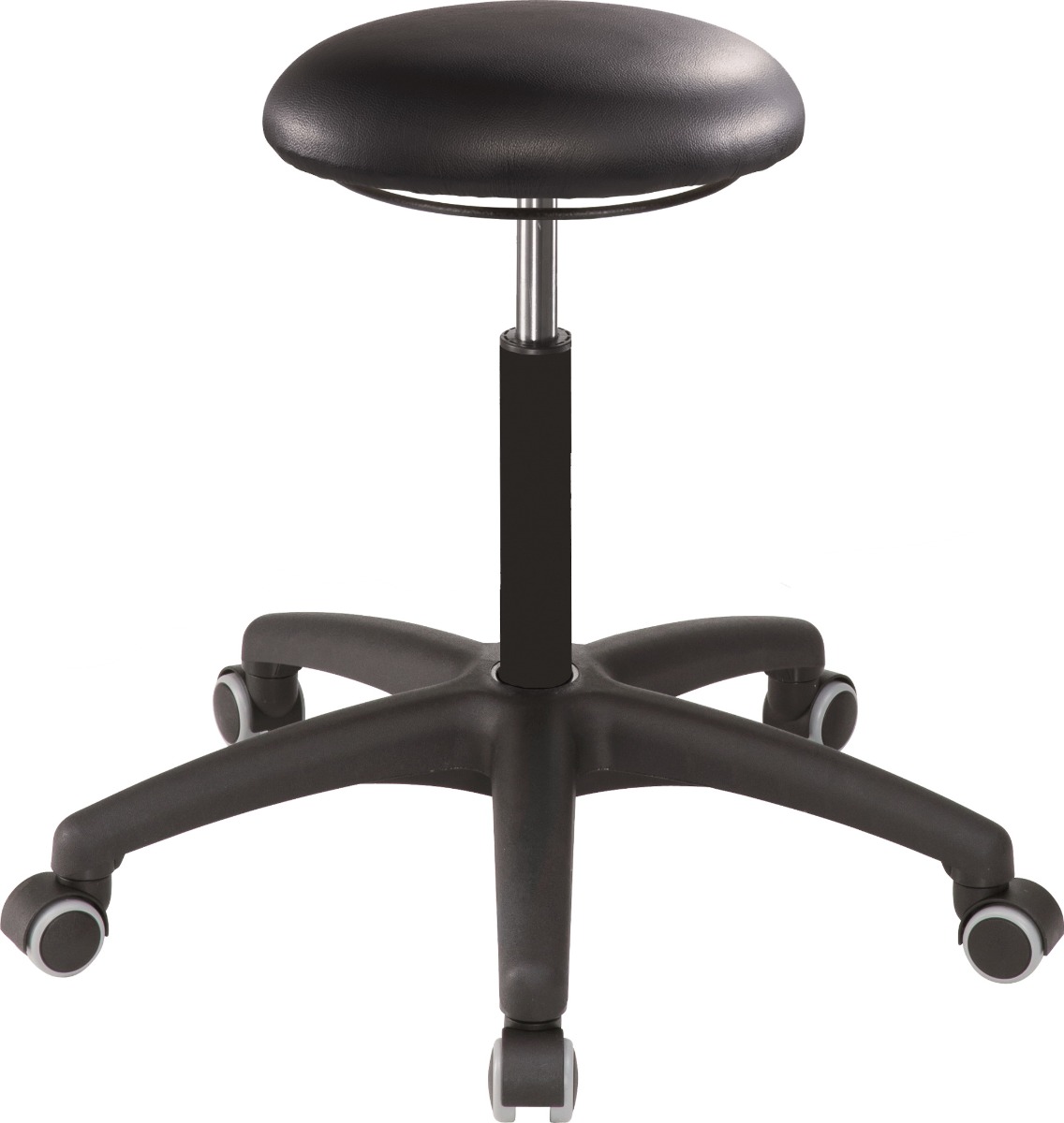 Produktbild meychair Hocker Assistent Basic, Kunstleder, schwarz, bis 600 mm Höhe
