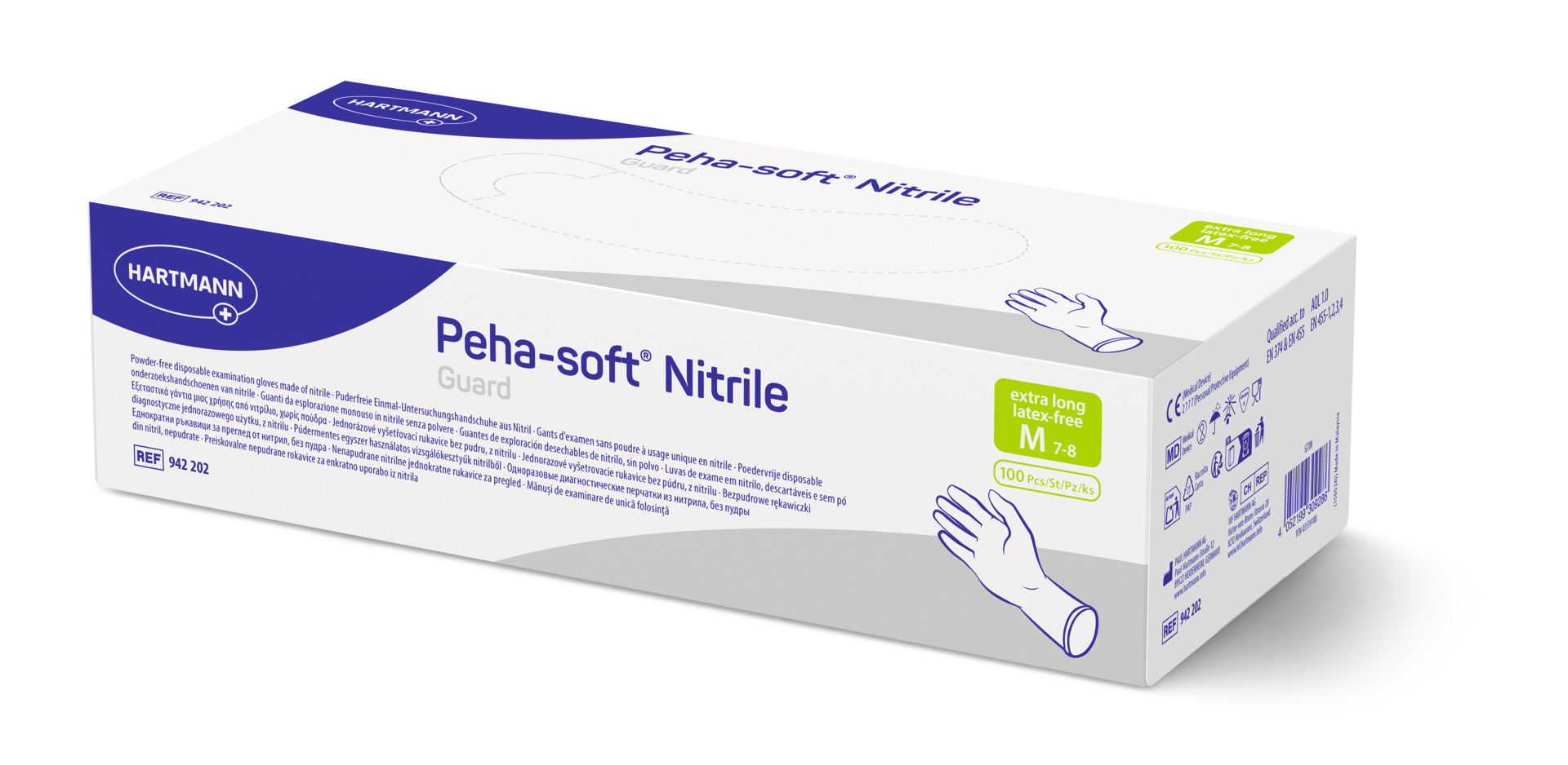 Produktbild Peha-soft® nitrile guard powderfree Untersuchungs-Handschuhe, 100 Stück