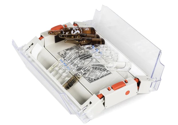 Produktbild Dürasol Ampullenspender, ABS-Kunststoff, beige/glasklar