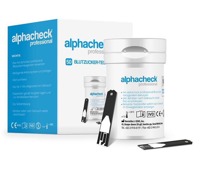 Produktbild Teststreifen alphacheck professional, 50 Streifen