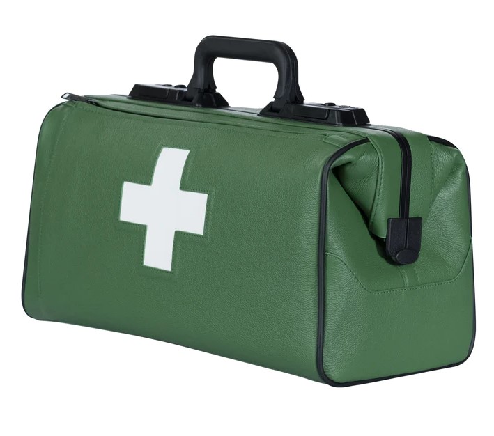 Produktbild Dürasol Arzttasche Rusticana Cross Großformat, mit 1 Vortasche, Feinrindleder, grün mit weißem Kreuz