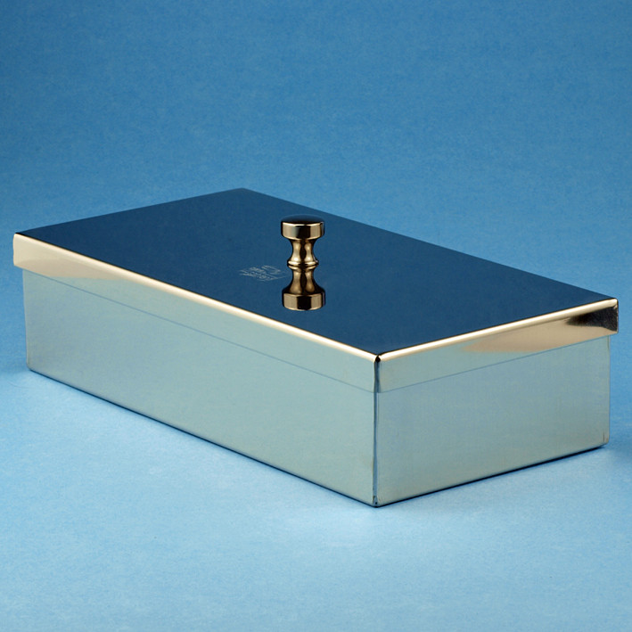 Produktbild Edelstahlschale mit Deckel, silber, 200 x 100 x 50 mm