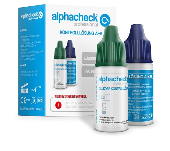 Produktbild Alphacheck professional Kontrolllösung A+B, 2 x 4 ml