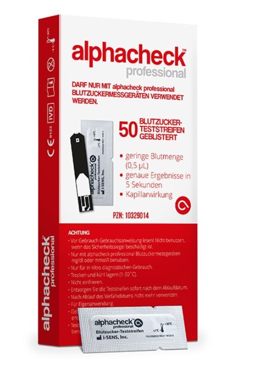 Produktbild Alphacheck professional Teststreifen einzeln geblistert, 50 Stück