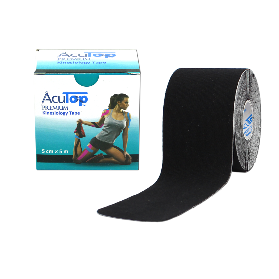 Produktbild AcuTop® Premium Kinesiology Tape (KoreaTape), 5 cm x 5 m, schwarz