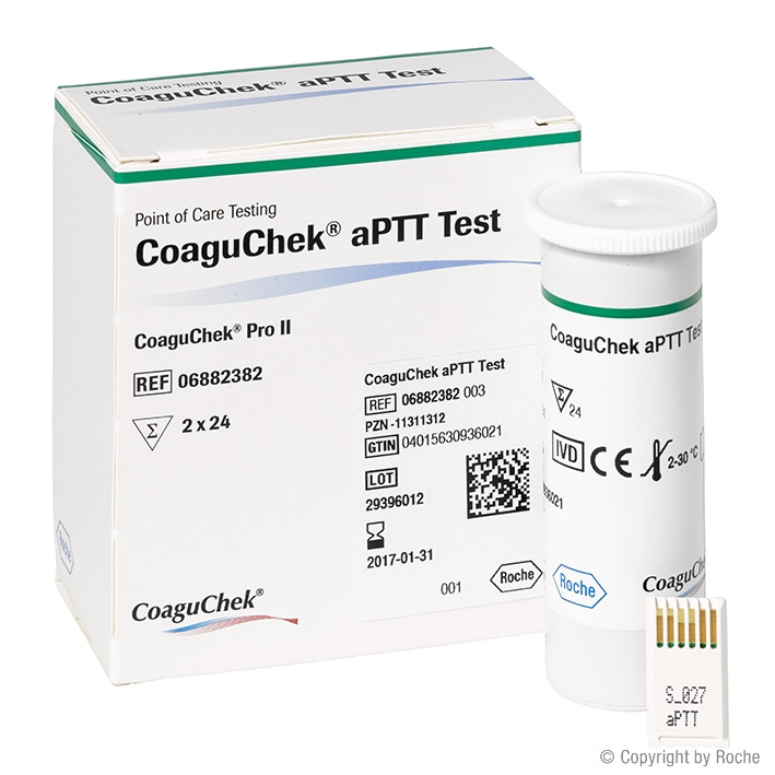 Teststreifen CoaguChek® aPTT Test, 2x 24 Stück Produktbild Teststreifen CoaguChek® aPTT Test, 2x 24 Stück