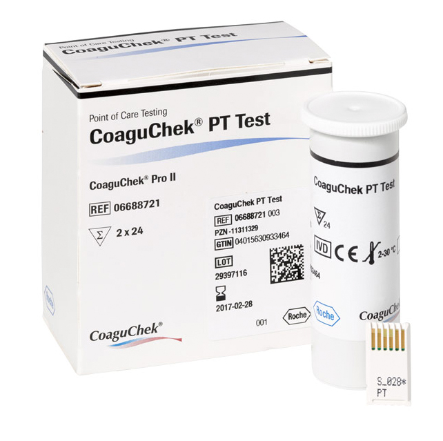Produktbild Teststreifen CoaguChek® PT Test, 2x 24 Stück