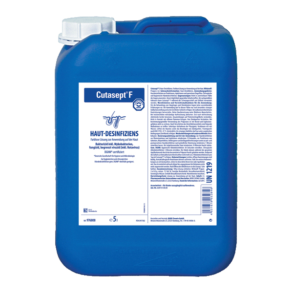 Produktbild Cutasept® F Hautdesinfektionsmittel farblos, 5 Liter Kanister