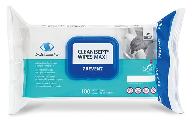 Produktbild Dr Schumacher Desinfektionstücher Cleanisept Wipes Maxi, 100 Tücher