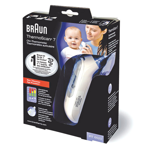 Produktbild Ohrthermometer Braun ThermoScan 7, IRT6520 mit Age Precision