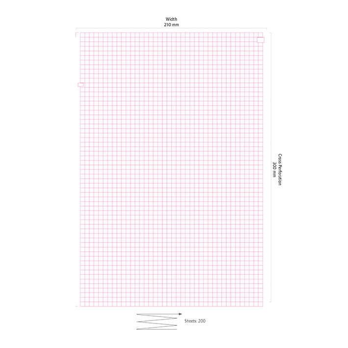 Produktbild Siemens EKG-Faltpapier Megacart/Sicard 740, 210 mm x 300 mm, 10 Faltbücher