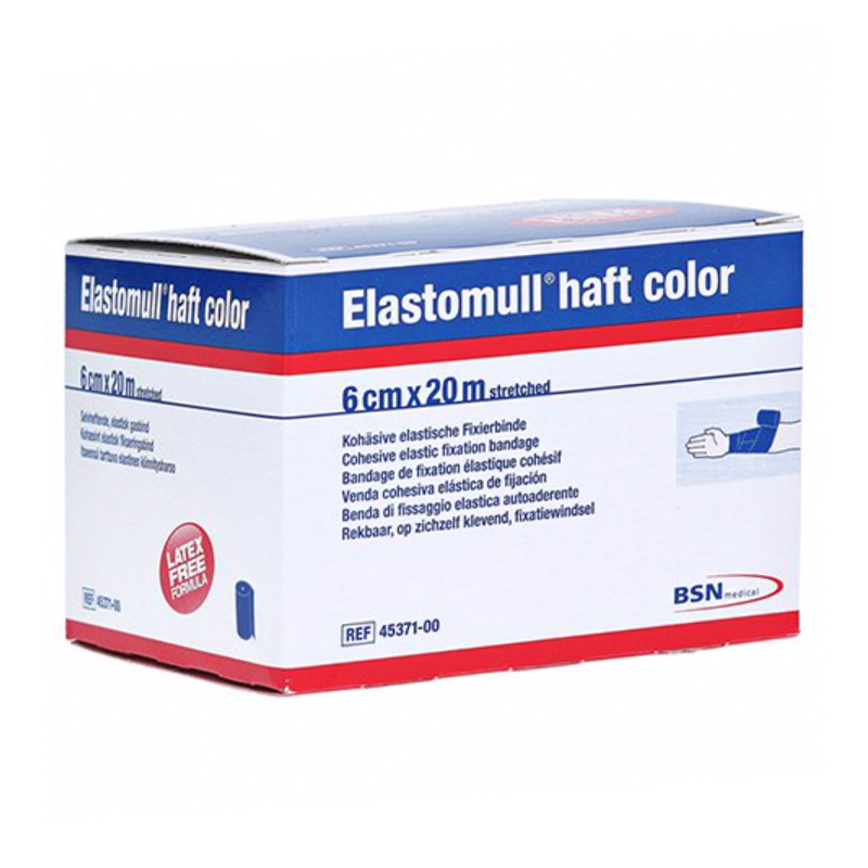 Produktbild Elastomull® haft color latexfreie Fixierbinde, blau, 8 cm x 20 m, 1 Stück