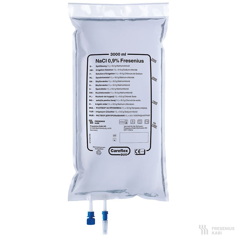 Produktbild Isotone Kochsalzlösung 0,9%, 4x 3000 ml Careflexbeutel