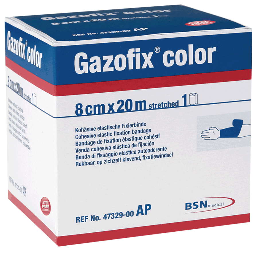 Produktbild Gazofix® color latexfreie Fixierbinde, gelb, 8 cm x 20 m, 6 Stück