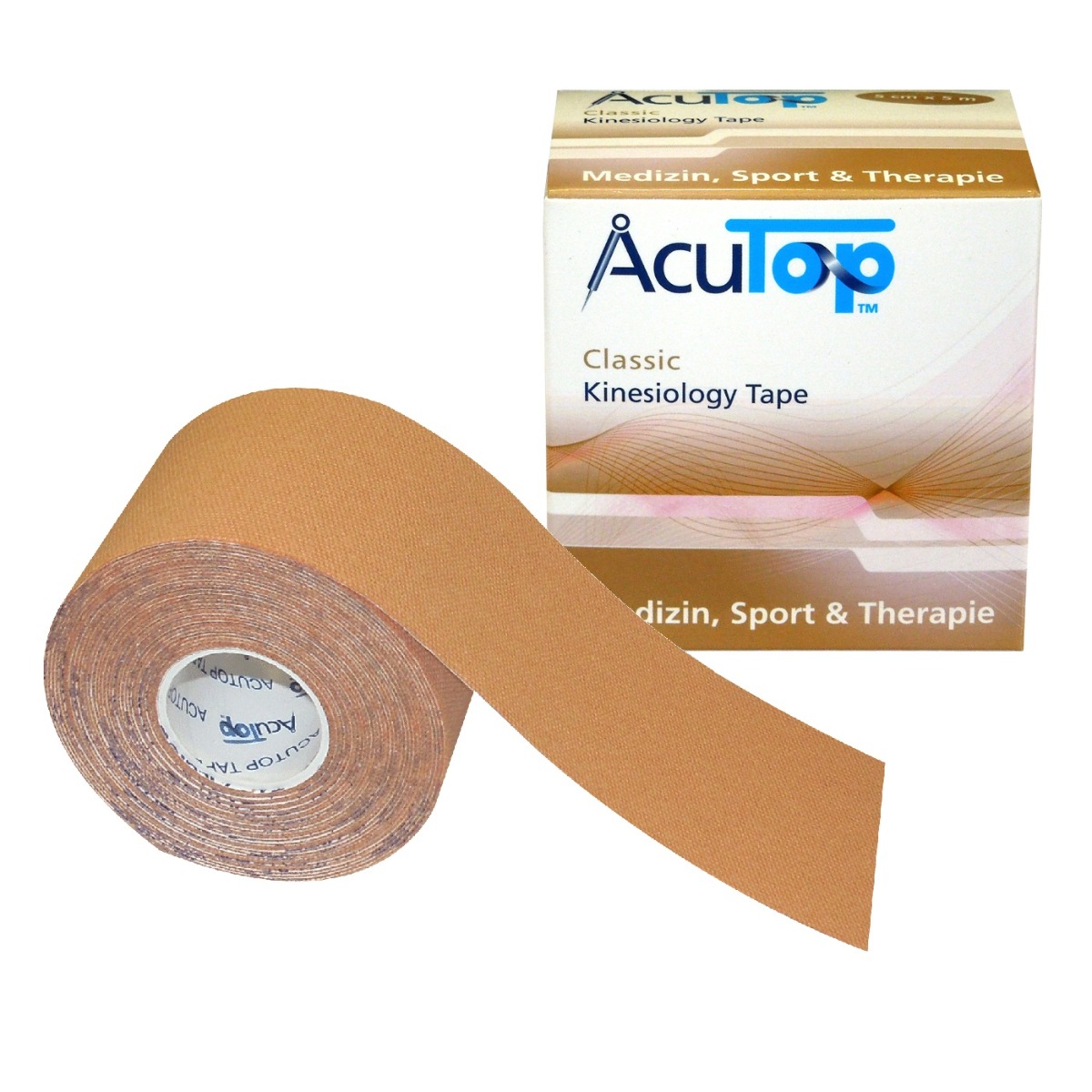 Produktbild AcuTop® Classic Kinesiology Tape, 5 cm x 5 m, beige