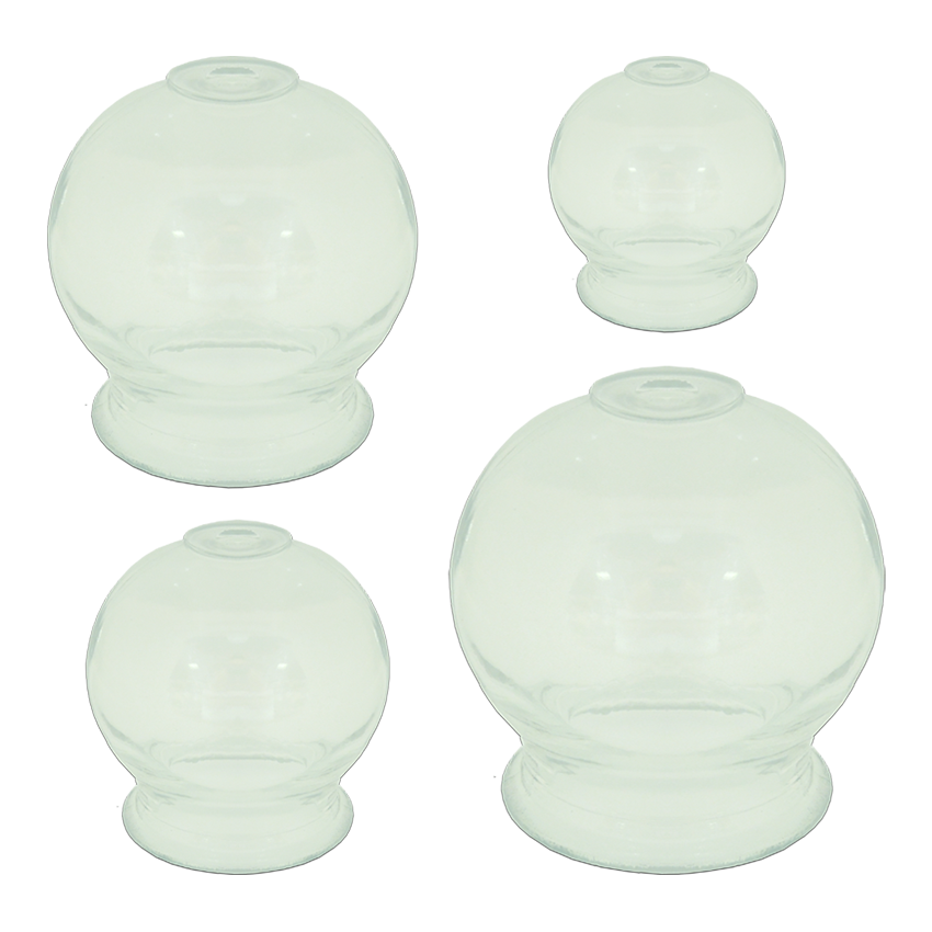 Produktbild Schröpfglaser ohne Ball, dickwandig, 4-teiliges Set