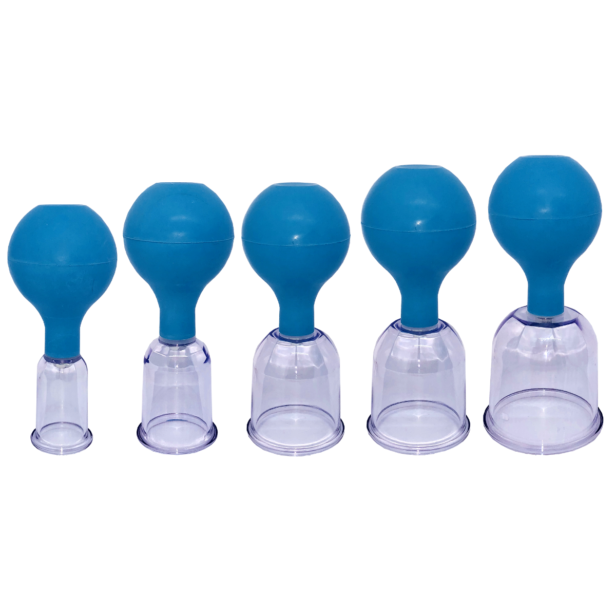 Acryl-Schröpfglas mit blauem Saugball Produktbild Acryl-Schröpfglas mit blauem Saugball