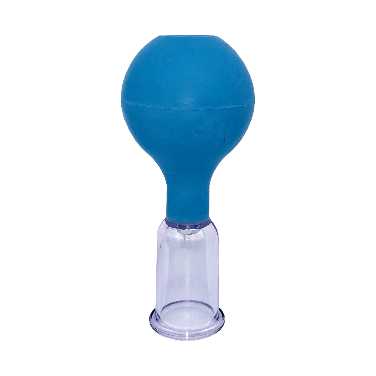 Acryl-Schröpfglas mit blauem Saugball, 1,9 cm Produktbild Acryl-Schröpfglas mit blauem Saugball, 1,9 cm