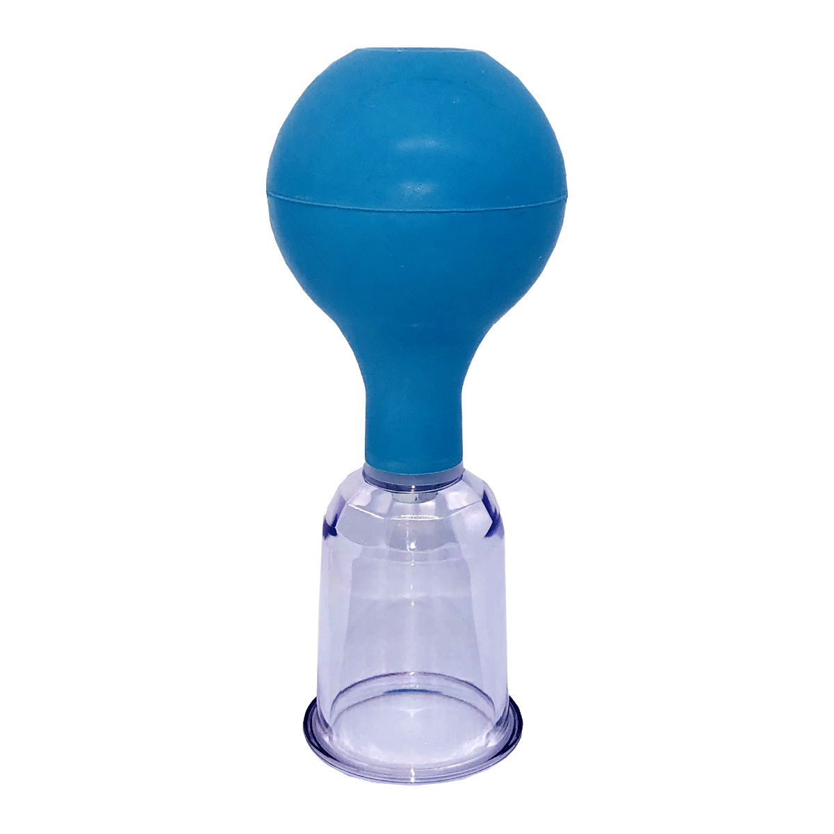 Acryl-Schröpfglas mit blauem Saugball, 2,6 cm Produktbild Acryl-Schröpfglas mit blauem Saugball, 2,6 cm