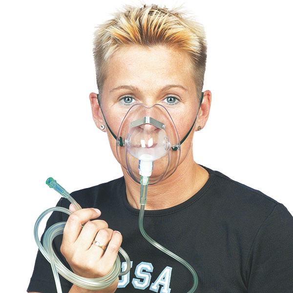 Produktbild Sauerstoffmaske mit 2,10 Meter Schlauch für Erwachsene, 1 Stück