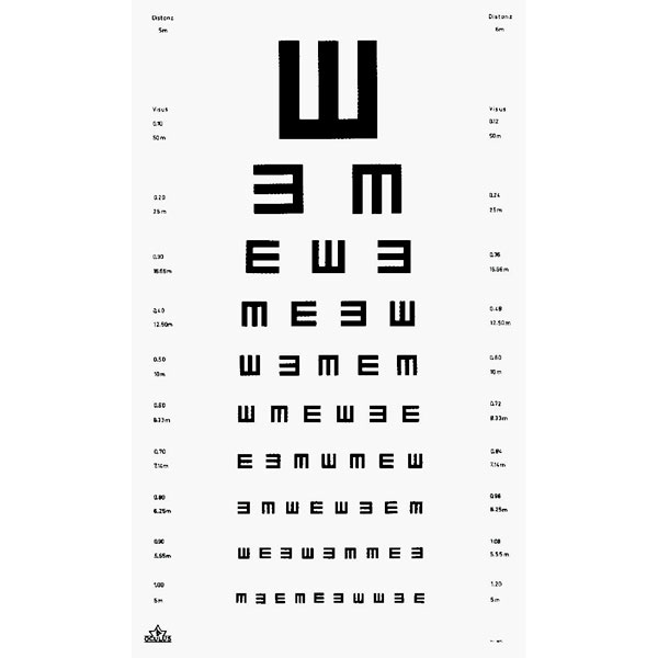 Produktbild Sehtesttafeln Oculus E-Haken