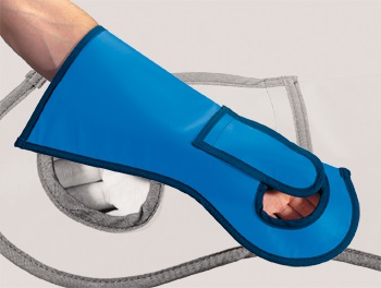 Produktbild Dr Goos Suprema Chirurgische Röntgenschutzhandschuhe Modell CH mit Daumenschutz, royalblau, 0,50 mm Pb, M