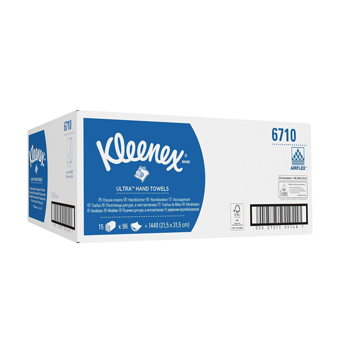 Produktbild Einmalhandtücher Kleenex® Ultra Super-Soft, 3-lagig, 21,5 x 31,5 cm, 1440 Stück