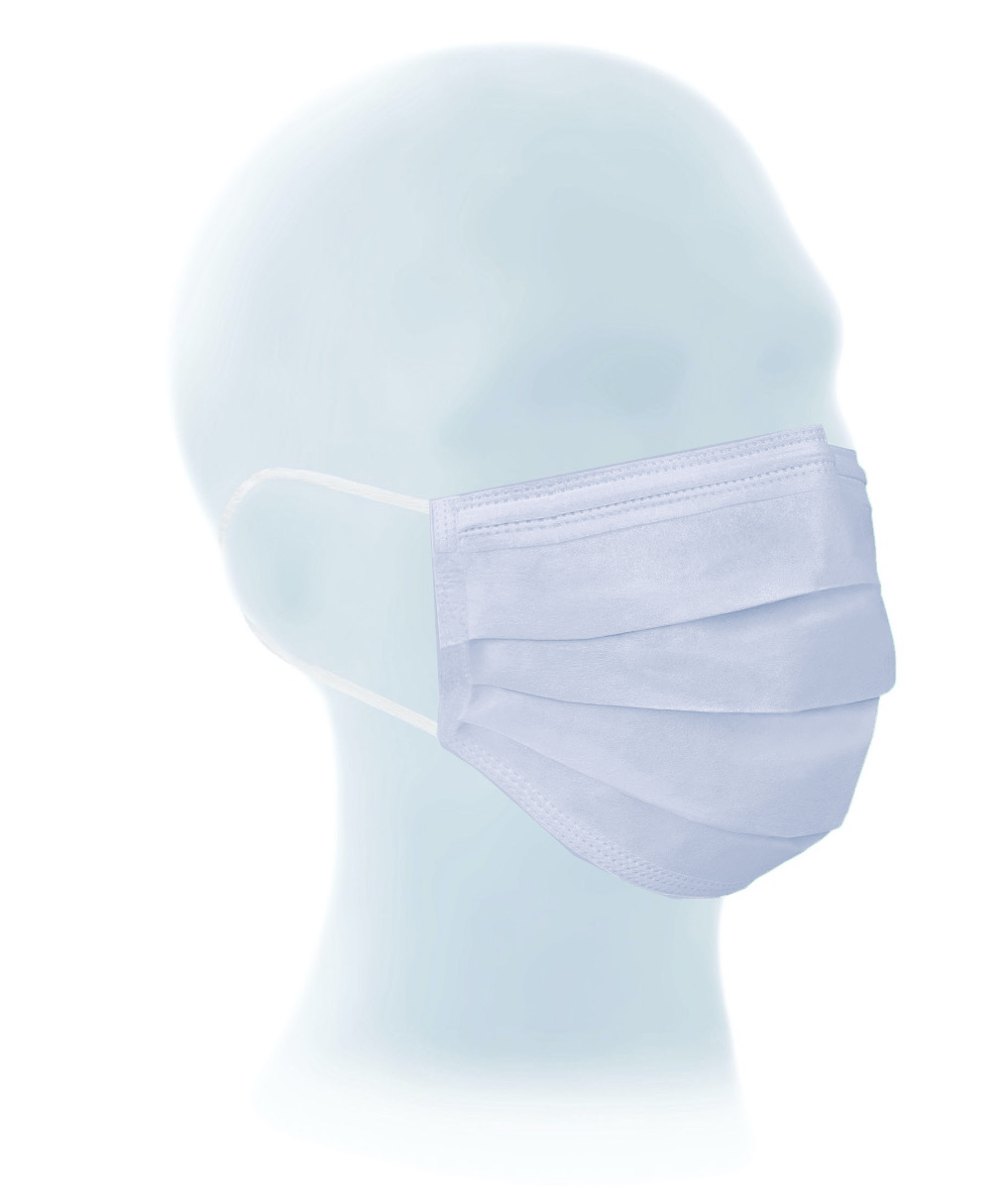 Produktbild Suavel® Einmal OP Mundschutz, 3-lagig, blau, mit Ohrschlaufen, 50 Stück