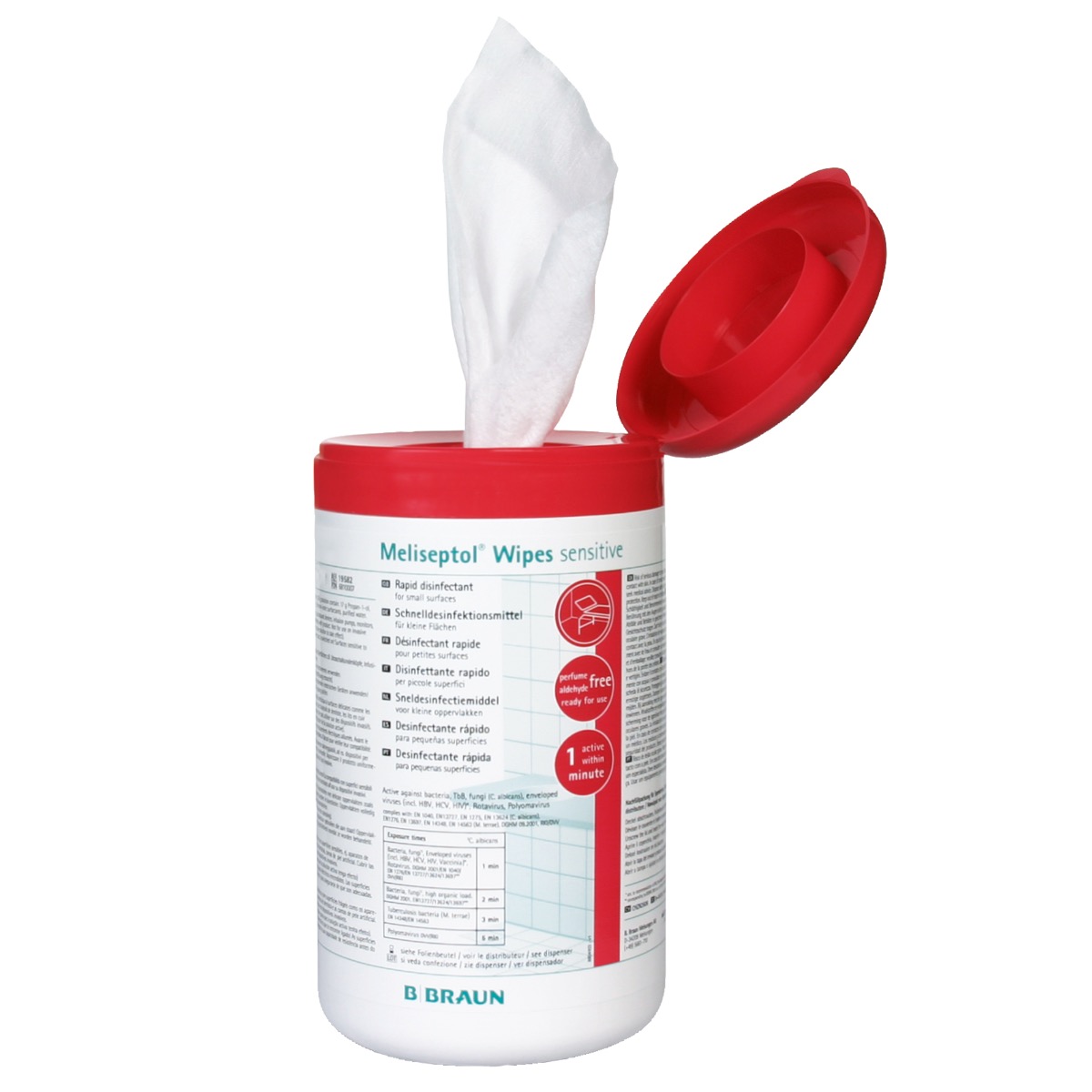Produktbild Meliseptol® Wipes Sensitive Desinfektionstücher, Spenderdose