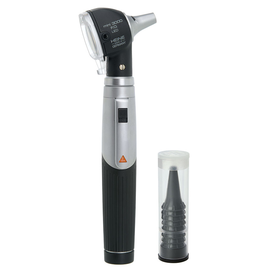 Produktbild Otoskop Heine mini 3000 mit Fiber Optik und LED-Beleuchtung, schwarz