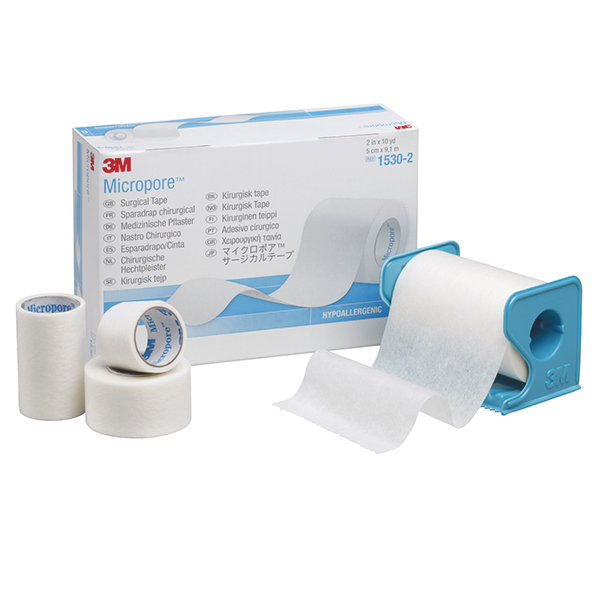 Produktbild Fixierpflaster 3M Micropore mit Abroller, 2,5 cm x 5 m, weiß, 1 Stück