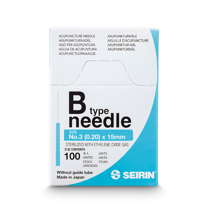 Produktbild Akupunkturnadeln Seirin, Typ B 0,20 mm x 15 mm, 100 Stück, hellblau
