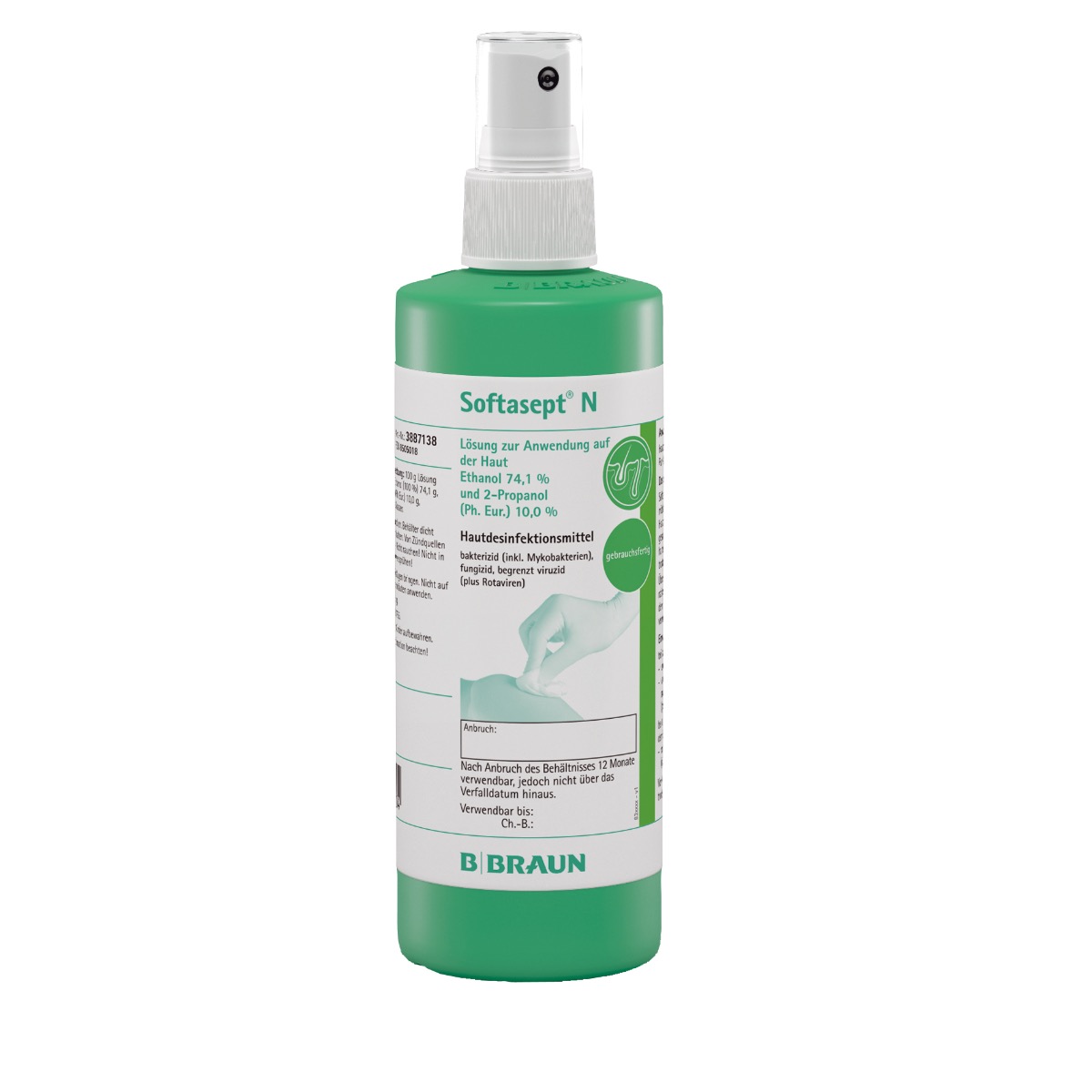 Produktbild Softasept® N Hautdesinfektionsmittel farblos, 250 ml Sprühflasche