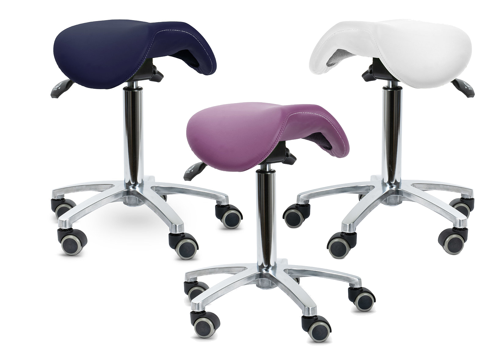 Produktbild Teqler Drehhocker mit kippbarem Sattelsitz