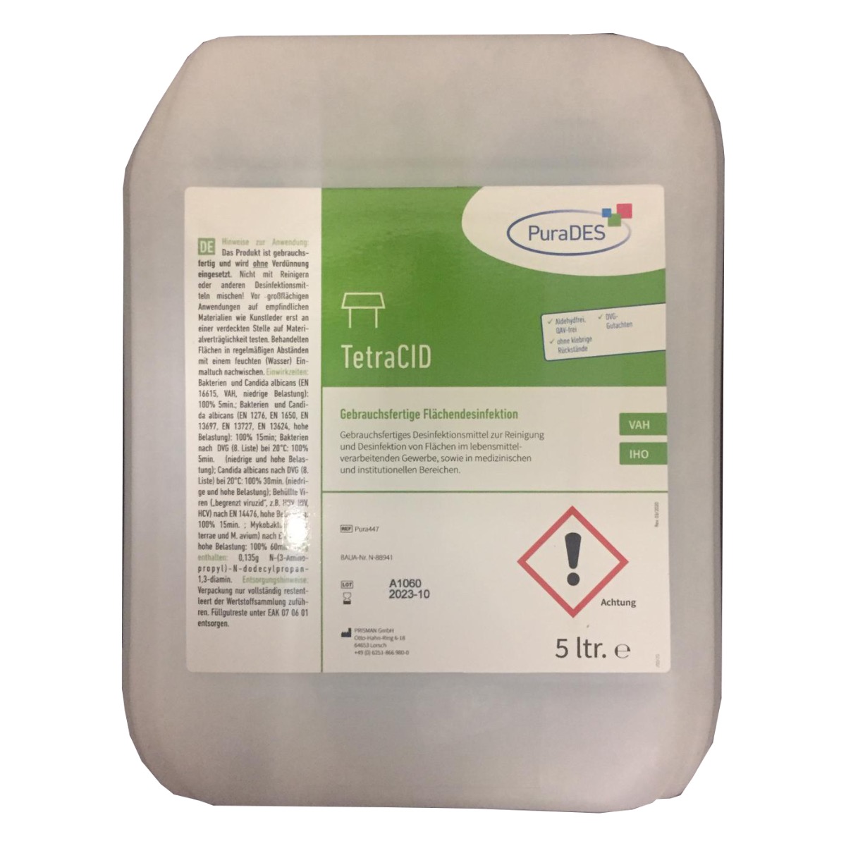 Produktbild TetraCID Flächendesinfektionsmittel, Kanister 5 l