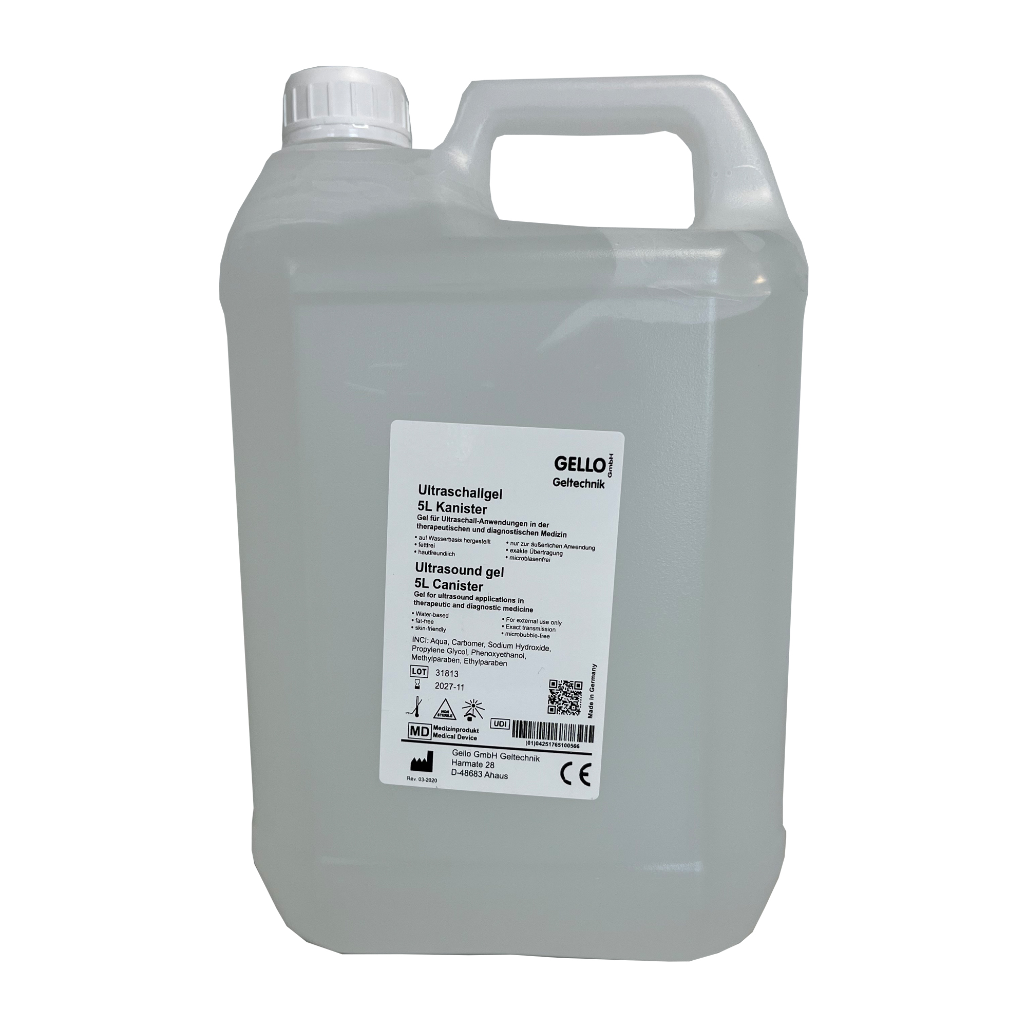 Produktbild Gello Ultraschallgel im Kanister, 5 Liter