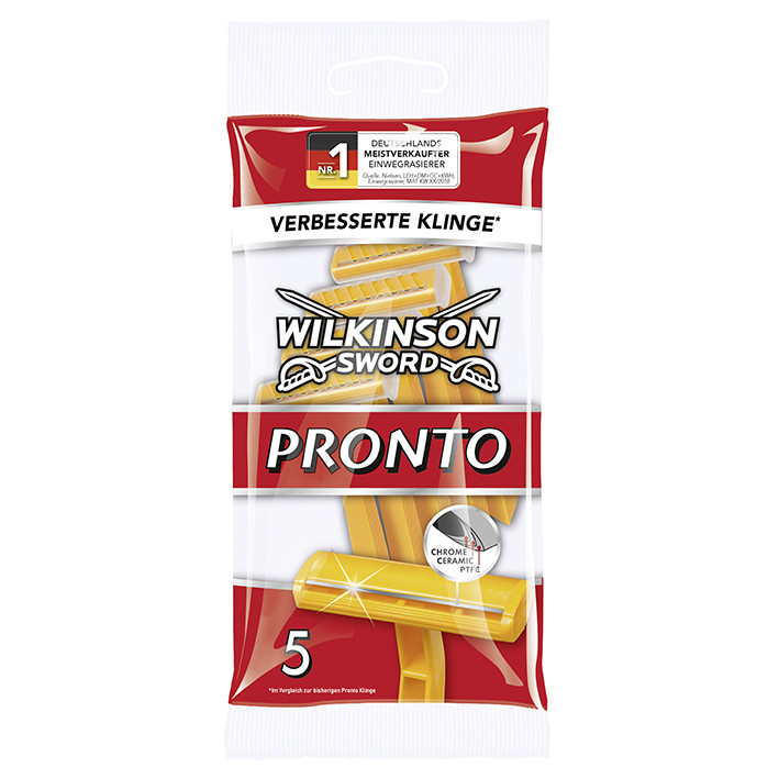 Produktbild Wilkinson Einmal-Rasierer Pronto Typ 801D unsteril einschneidig, 5 Stück