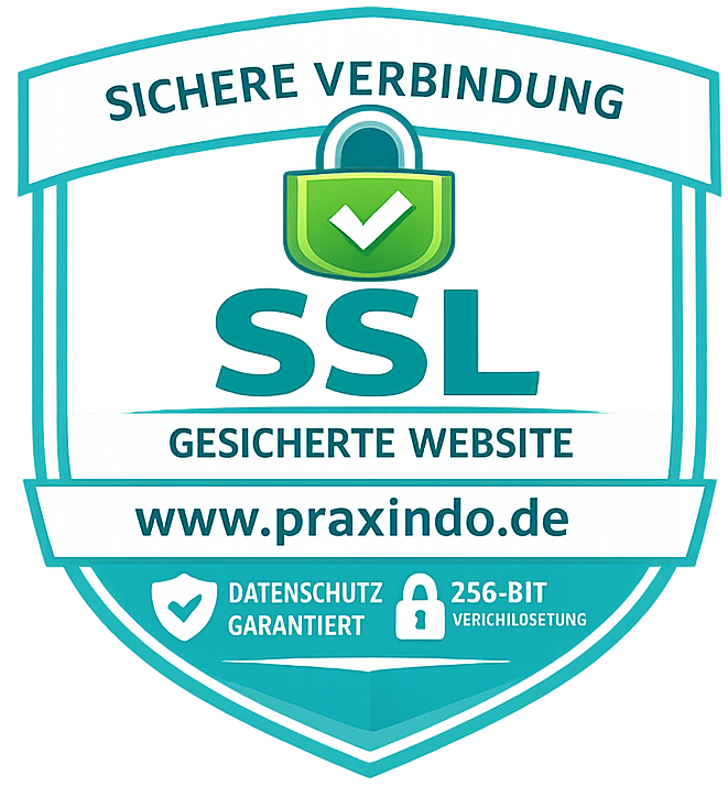 Sicher einkaufen bei Praxindo - SSL-verschlüsselte Verbindung