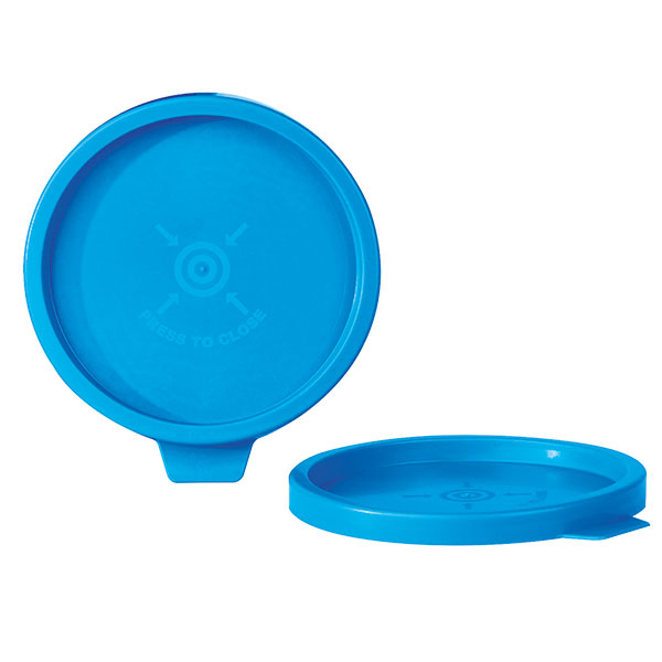 Schnappdeckel ohne Tülle, blau, 1000 Stück Produktbild Schnappdeckel ohne Tülle, blau, 1000 Stück