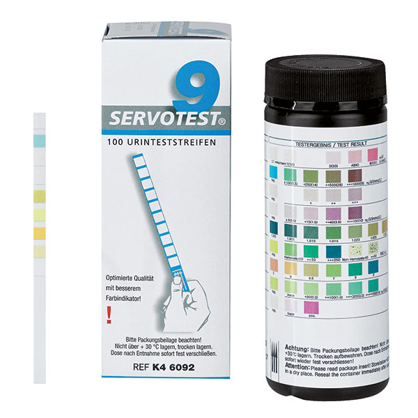 Servotest® 9 Urinteststreifen, 100 Stück Produktbild Servotest® 9 Urinteststreifen, 100 Stück
