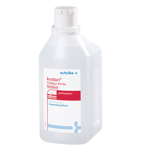 Kodan® Tinktur Forte Hautdesinfektionsmittel farblos, 1000 ml Flasche Produktbild Kodan® Tinktur Forte Hautdesinfektionsmittel farblos, 1000 ml Flasche