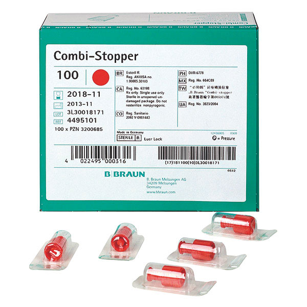 Combi-Stopper Verschlusskonus, rot, 100 Stück Produktbild Combi-Stopper Verschlusskonus, rot, 100 Stück
