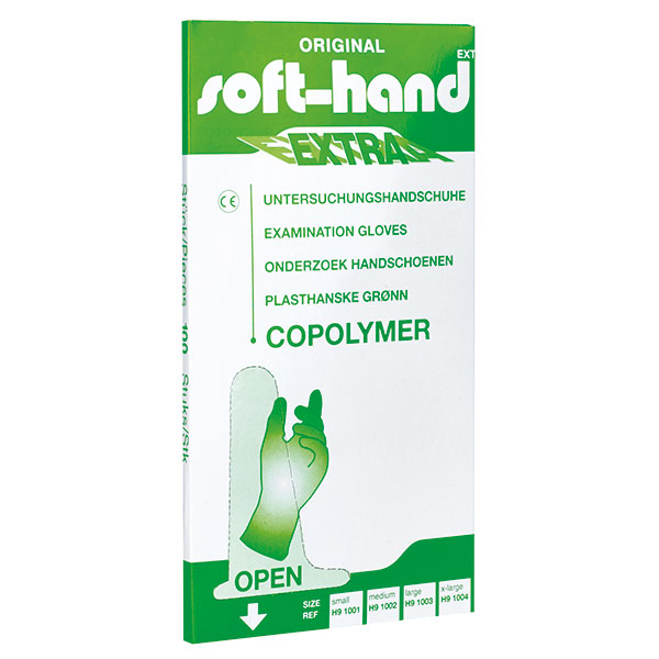 Soft-Hand Copolymer Extra Handschuhe, Größe L, 100 Stück Produktbild Soft-Hand Copolymer Extra Handschuhe, Größe L, 100 Stück