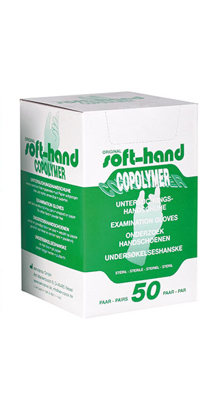 Soft-Hand Copolymer Handschuhe, paarweise, steril, Größe S, 50 Paar Produktbild Soft-Hand Copolymer Handschuhe, paarweise, steril, Größe S, 50 Paar