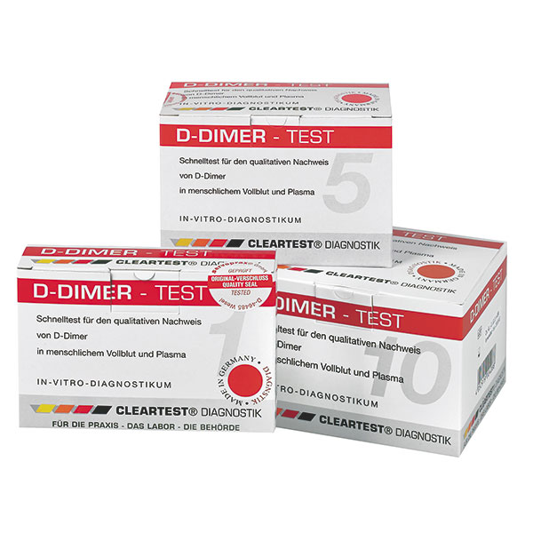 ClearTest® D-Dimer Schnelltest, 10 Stück Produktbild ClearTest® D-Dimer Schnelltest, 10 Stück