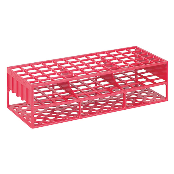 Röhrchengestell rot, 60 Löcher / 17 x 21 mm Produktbild Röhrchengestell rot, 60 Löcher / 17 x 21 mm